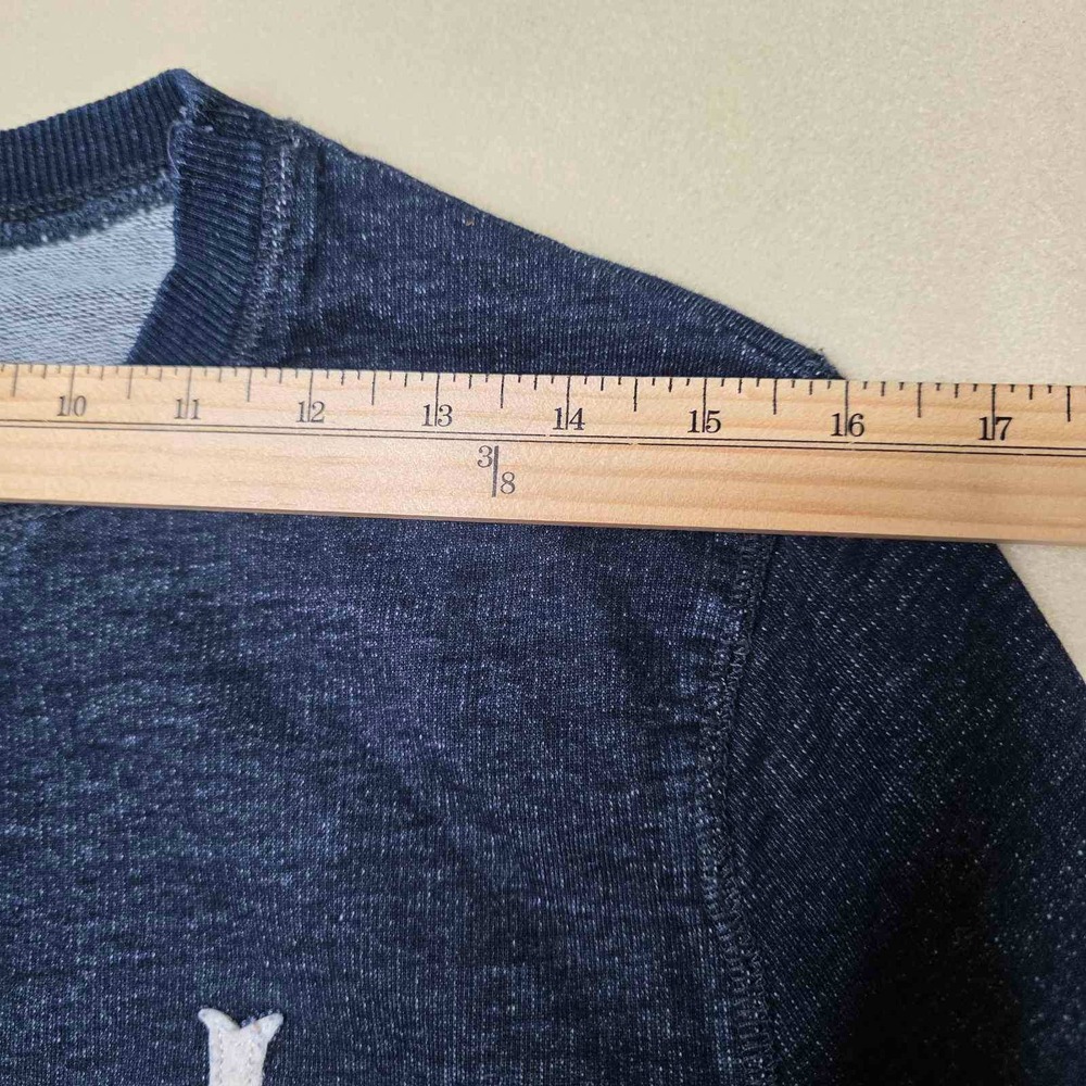 H&M Divided Crewneck Men's S Small MM Division Blue Indigo Wash Sweatshirt Patch - Picture 4 of 11